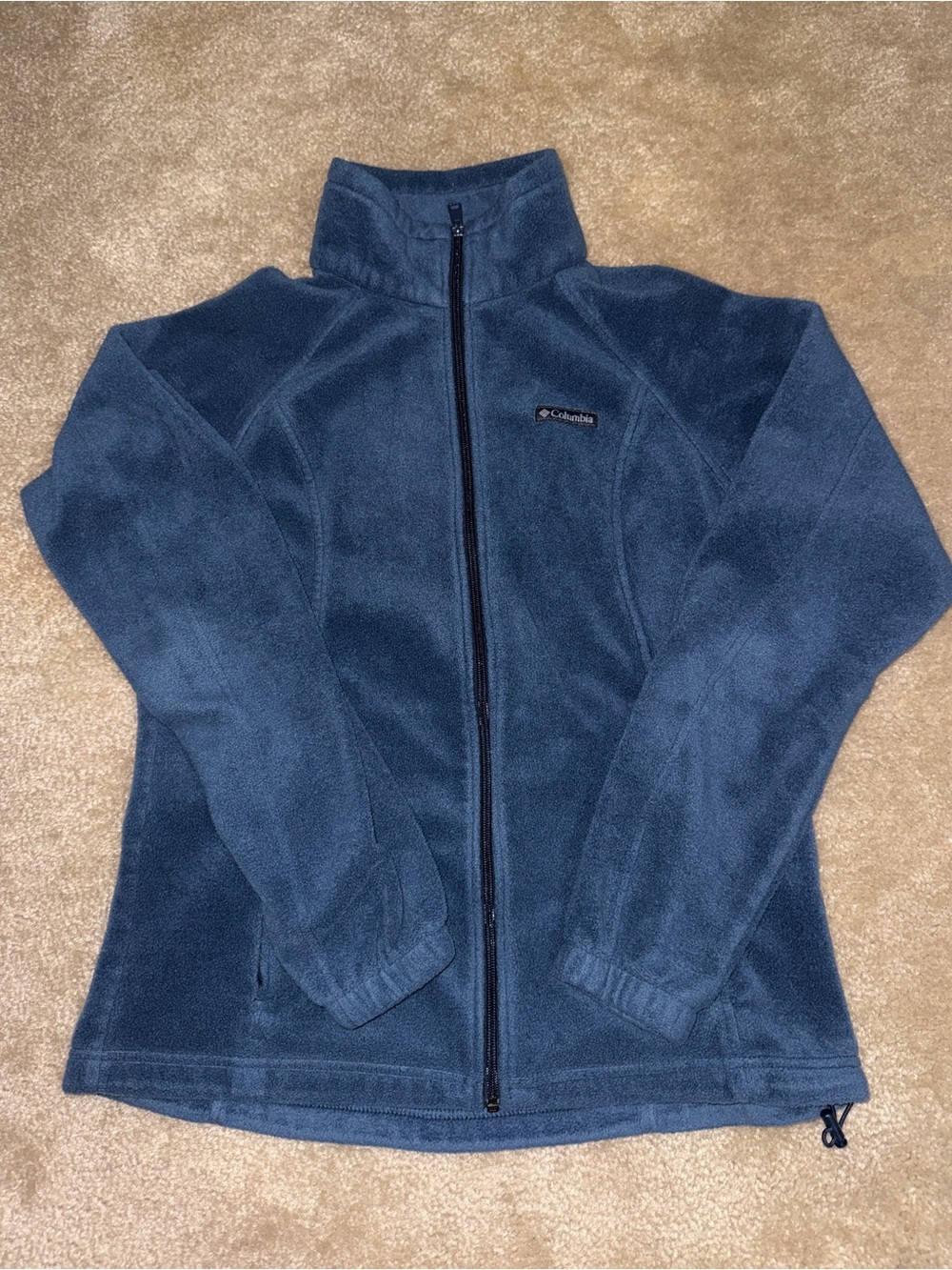 Columbia Benton Springs Slate Blue Full Zip Fleece Jacket Size Medium